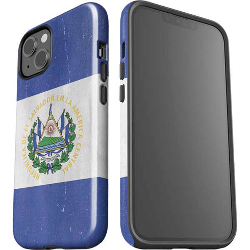 El Salvador Flag Distressed iPhone 15 Impact Case
